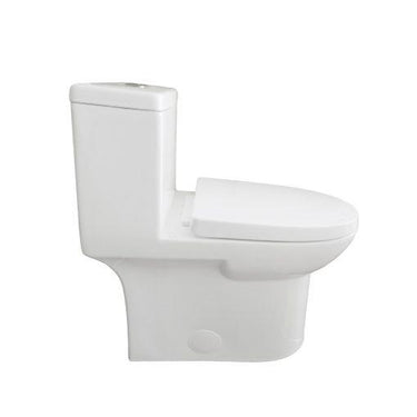 Eviva Standy® Elongated Cotton White One Piece Toilet with Soft Closing Seat Cover, High efficiency, Water Sense & CUPC certified with the united states plumbing standards Toilets Eviva